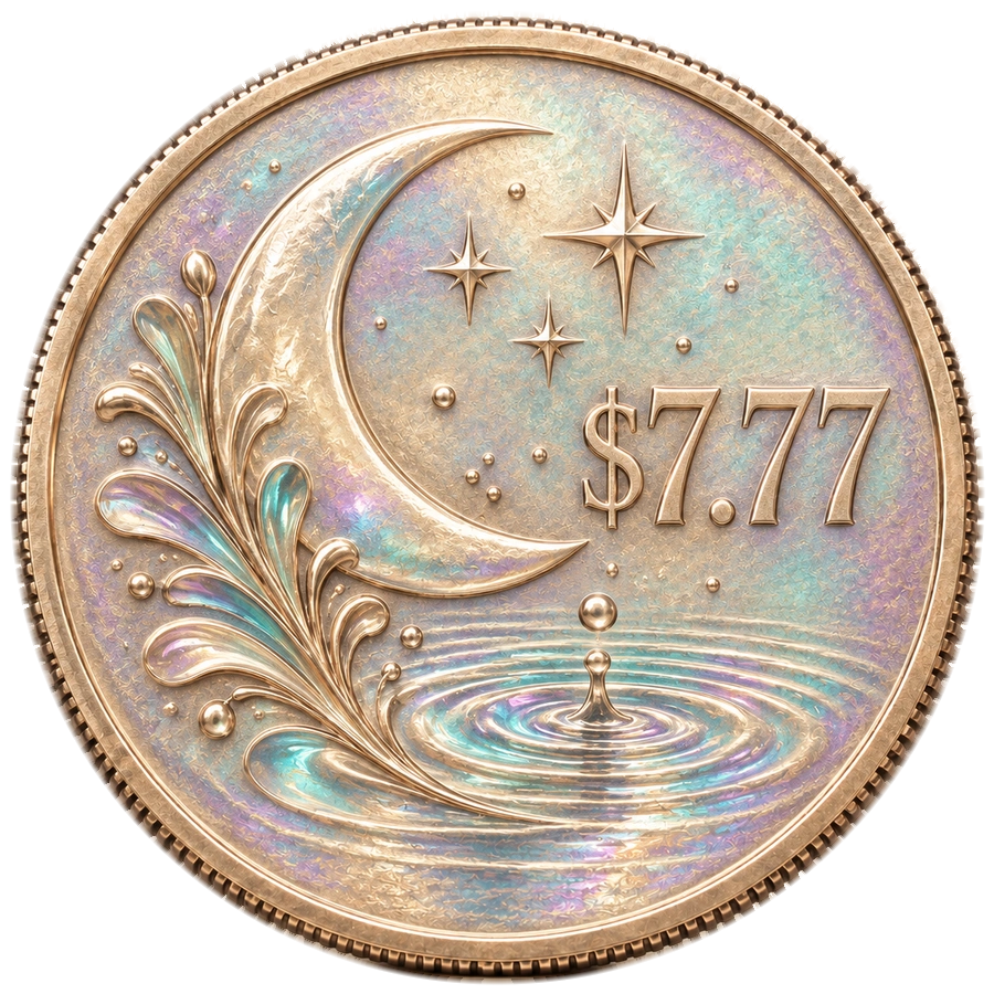 Moon wishing coin