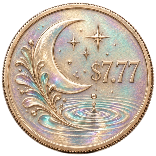 Moon wishing coin